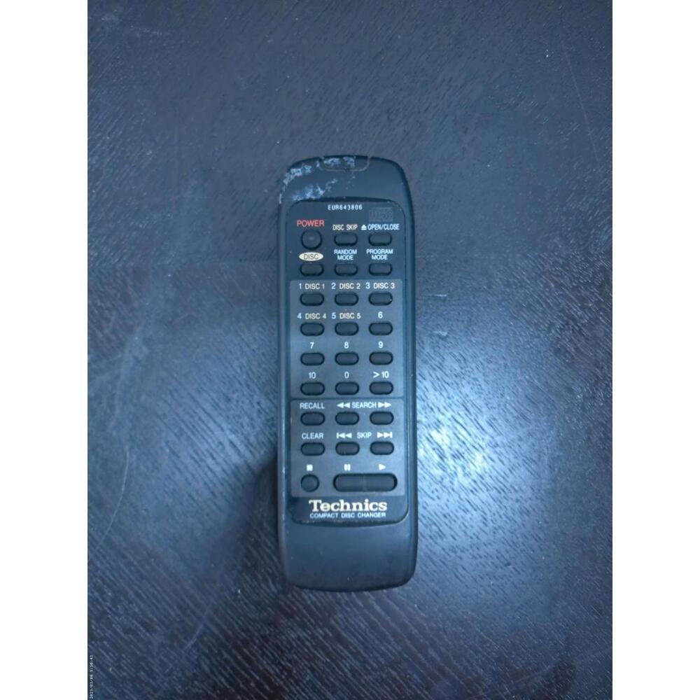 Genuine Technics EUR643806 CD Changer Remote Control For SLPD888, SLPDAA8 OEM